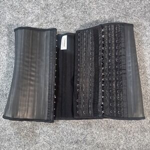 Yianna Women Black Latex Waist Trainer Body Shaper Size XS